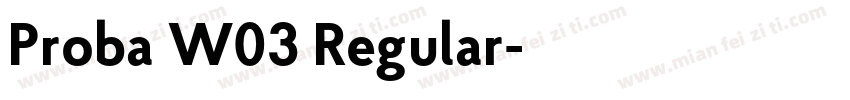 Proba W03 Regular字体转换